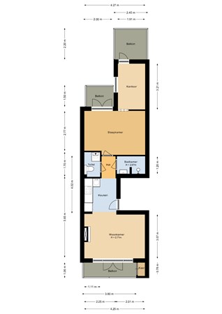 Floorplan - Vleutenseweg 179A, 3532 HC Utrecht